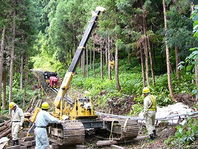 山岳地運搬作業